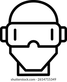 Augmented Reality Vector Line icon Design