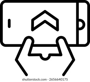 Augmented Reality vector line icon design