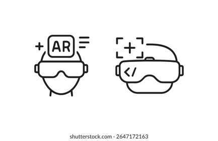 Augmented Reality and Virtual Reality Interface Icons