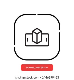 Augmented reality, virtual reality symbol vector icon