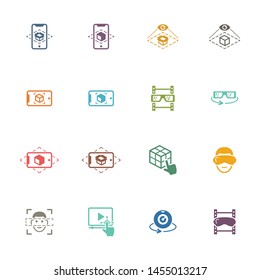 Augmented Reality & Virtual Reality Technology Icons 