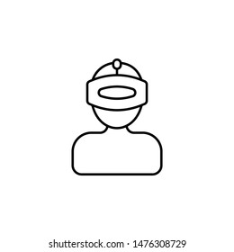 Augmented reality, vr, man icon. Element of augmented reality icon