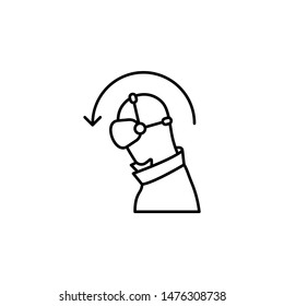 Augmented reality, vr, man, incline icon. Element of augmented reality icon