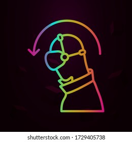 Augmented Reality, vr, man, Steigung nolan Symbol Einfache dünne Linie, Umrissvektor Vektor Augmented Reality Icons für ui und ux, Website oder mobile Anwendung