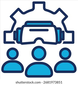Augmented Team Icon Element For Design