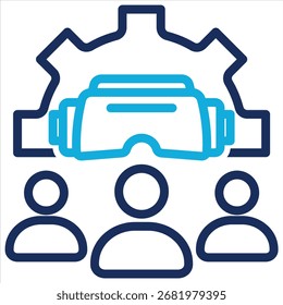 Augmented Team Icon Element For Design