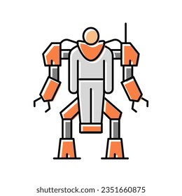 augmenting robot color icon vector. augmenting robot sign. isolated symbol illustration