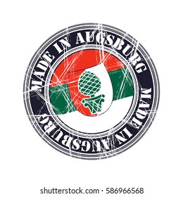 Augsburg city vector grunge rubber stamp