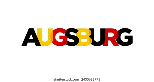 Augsburg Deutschland, modern and creative vector illustration design featuring the city of Germany for travel banners, posters, web, and postcards.