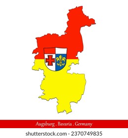 Bandera de Augsburgo - Baviera, Alemania (EPS)
