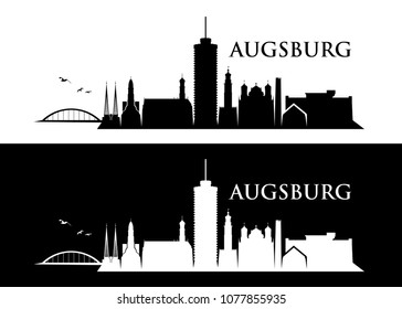 Augsburg skyline - Germany - vector illustration