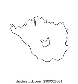 Mapa de la municipalidad de Augshdaugava, división administrativa de Letonia. Ilustración vectorial.