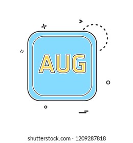 Auguest Calender icon design vector