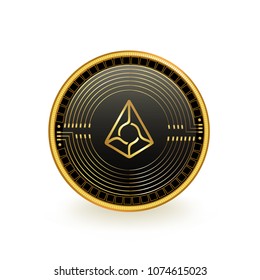 Augur Cryptocurrency Coin Isolated