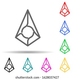 augur debit card multi color style icon. Simple glyph, flat vector of crypto icons for ui and ux, website or mobile application