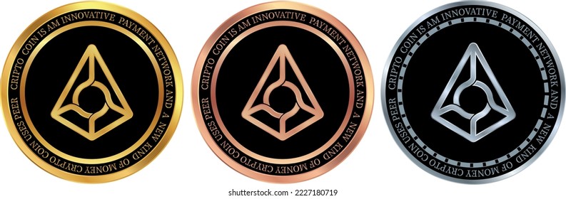 augur-rep coin vector illustrations. 3d illustration