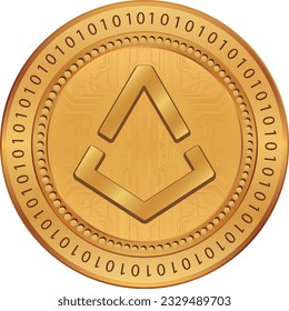 augur-rep coin vector illustrations. 3d illustration