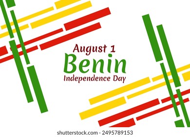 August 1, Independence day of Benin vector illustration. Suitable for greeting card, poster and banner.