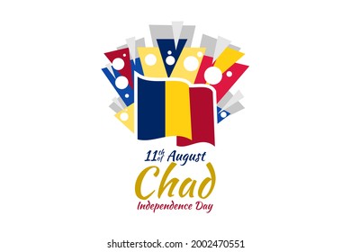 August 11, Independence Day of Chad vector illustration. Suitable for greeting card, poster and banner.