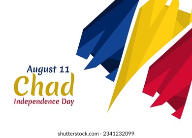 August 11, Independence Day of Chad vector illustration. Suitable for greeting card, poster and banner.