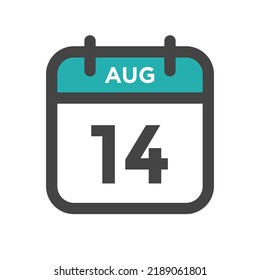 August 14 Calendar Day or Calender Date for Deadline or Appointment