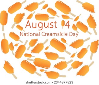 August 14 is National Creamsicle Day Vector illustration.
