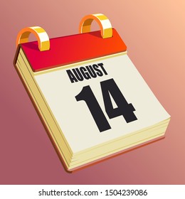 August 14 on Red Calendar