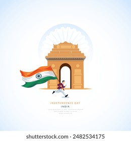 15 de agosto, Día de la Independencia India, Independencia India, libertad, Ilustración vectorial