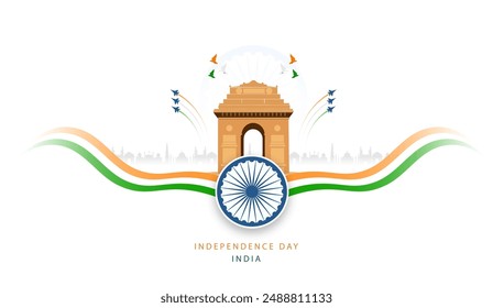 15 de agosto, Día de la Independencia India, Independencia India, libertad, Ilustración vectorial