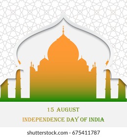 August 15 Independence Day of India. Vector illustration