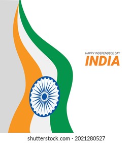 August 15Th, independence day of India. Illustration vector for greeting card.