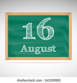 August 16, day calendar, school board, date, schedule, financial planning