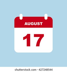 AUGUST 17 calendar Icon.