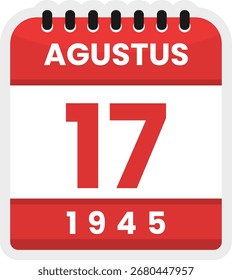 17 de agosto calendário vetor ilustração