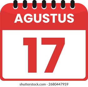 17 de agosto calendário vetor ilustração