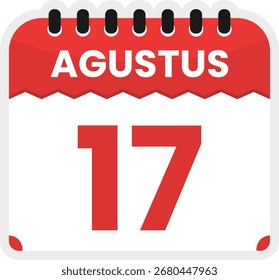 17 de agosto calendário vetor ilustração
