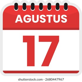 17 de agosto calendário vetor ilustração