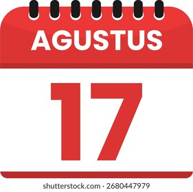 17 de agosto calendário vetor ilustração