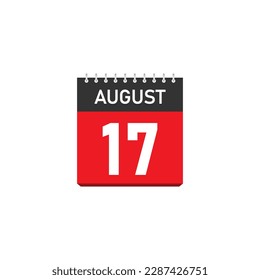 August 17 Concept Design. Vector Illustration.	