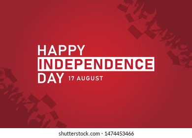 August 17 is Indonesian Independence Day. can be used for Indonesia Happy Independence Day greeting cards, banners, and logo backgrounds textures etc.