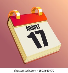 August 17 on Red Calendar