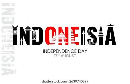 August 17th. Happy Independence Day of Indonesia Vector Illustration. Suitable for Template Poster Banner Design.