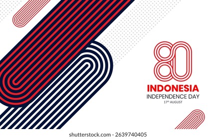 August 17th. Happy Independence Day of Indonesia Vector Illustration. Suitable for Template Poster Banner Design.