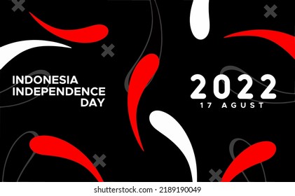 17. August. Indonesische Unabhängigkeitstag Grußkarte, Banner und Logo-strukturierter Hintergrund