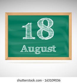 August 18, day calendar, school board, date, schedule, financial planning