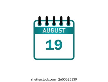 August 19 Calendar Image – Events, Holidays, and Important Dates