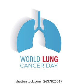 August 1st is Lung Cancer Awareness Day, which promotes awareness about lung cancer risks, prevention, and early detection. A concept for healthcare and medicine. Banner poster, flyer and background.
