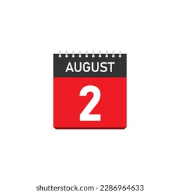August 2 Concept Design. Vector Illustration.	