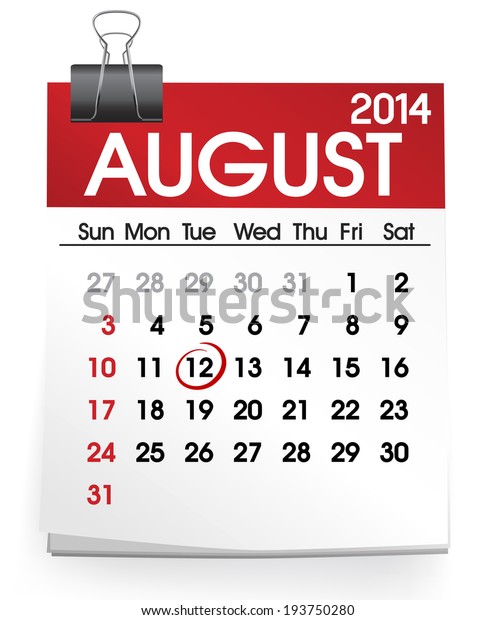 August 2014 Stock Vector (Royalty Free) 193750280 | Shutterstock