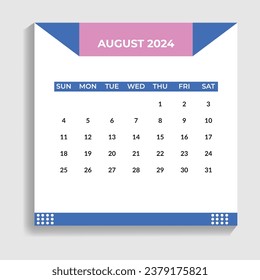 AUGUST 2024 CALENDAR DESIGN, SIMPLE CALENDAR DESIGN